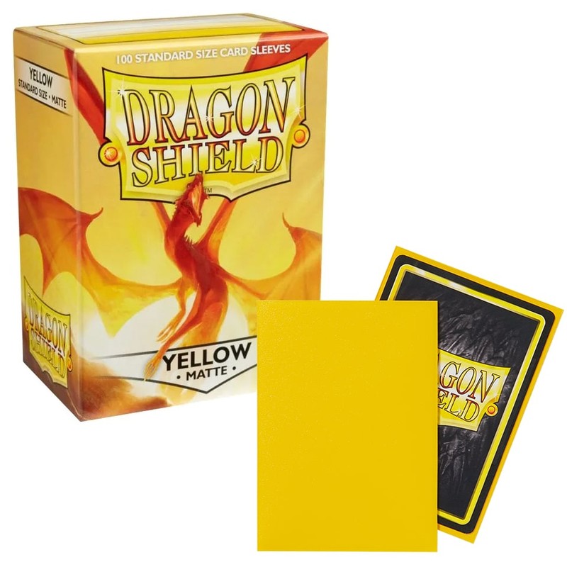 100 Dragon Shield Sleeves - Matte Yellow