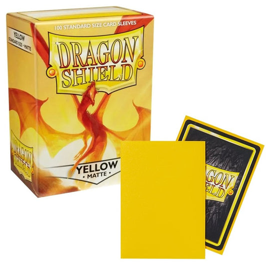 100 Dragon Shield Sleeves - Matte Yellow