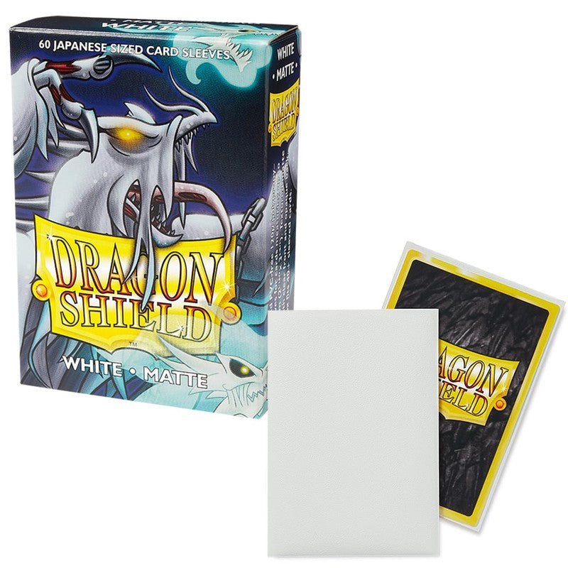 60 Small Dragon Shield Sleeves - Matte White - Small Japanese Size