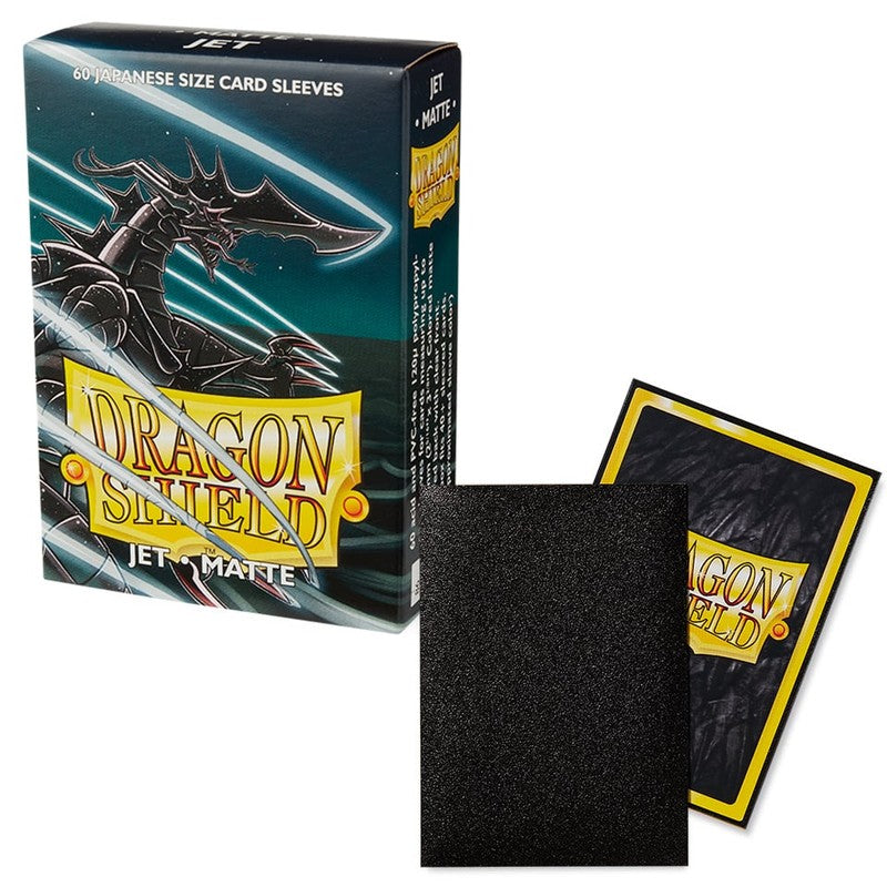 60 Small Dragon Shield Sleeves - Matte Jet - Small Japanese Size