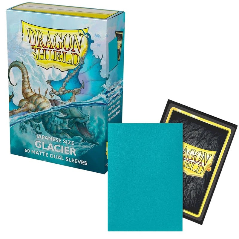60 Small Dragon Shield Sleeves - Matte Dual Glacier - Small Japanese Size