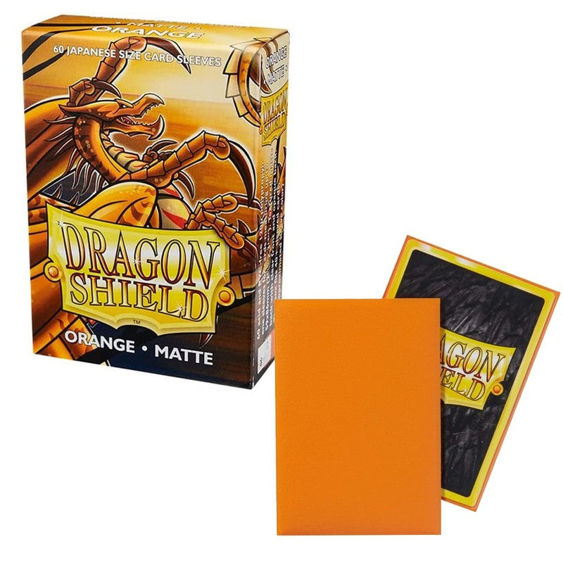 60 Small Dragon Shield Sleeves - Matte Orange - Small Japanese Size