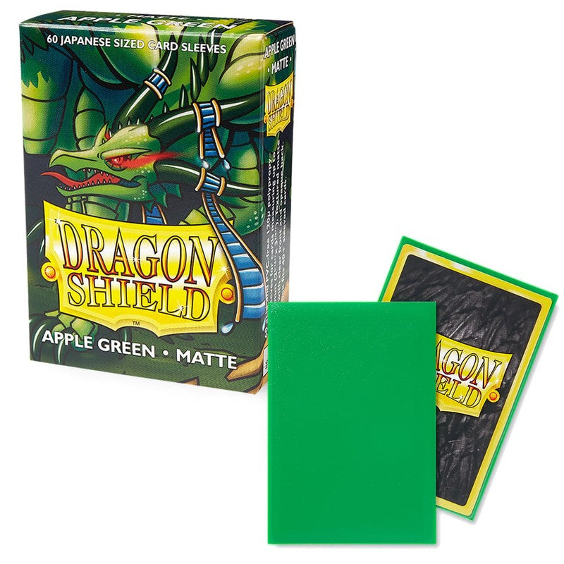 60 Small Dragon Shield Sleeves - Matte Apple Green - Small Japanese Size