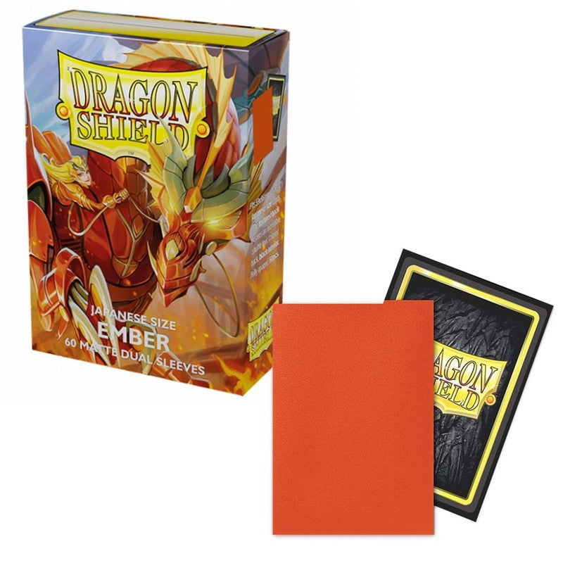 60 Small Dragon Shield Sleeves - Matte Dual Ember - Small Japanese Size