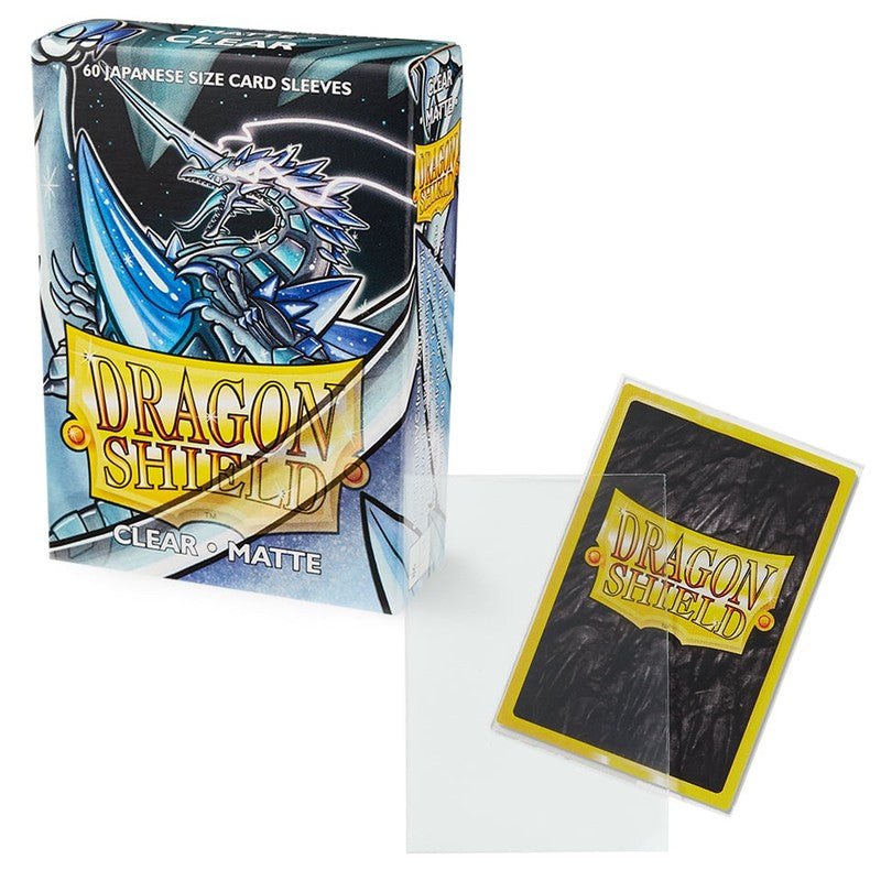 60 Small Dragon Shield Sleeves - Matte Clear - Small Japanese Size