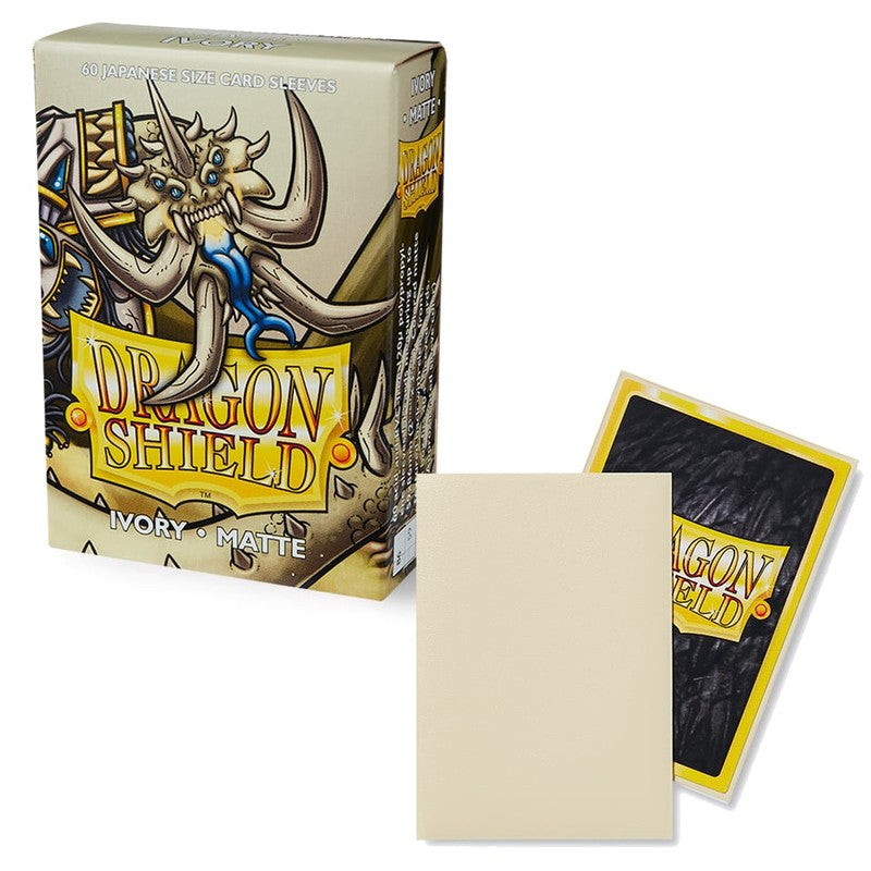 60 Small Dragon Shield Sleeves - Matte Ivory - Small Japanese Size