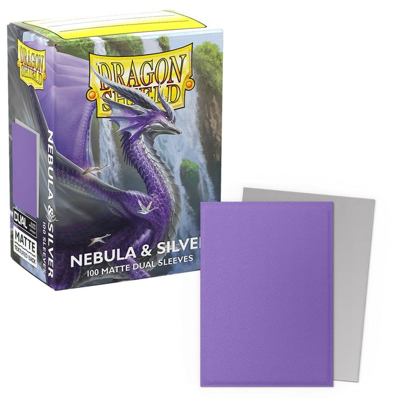 100 Dragon Shield Sleeves - Matte Dual Nebula & Silver