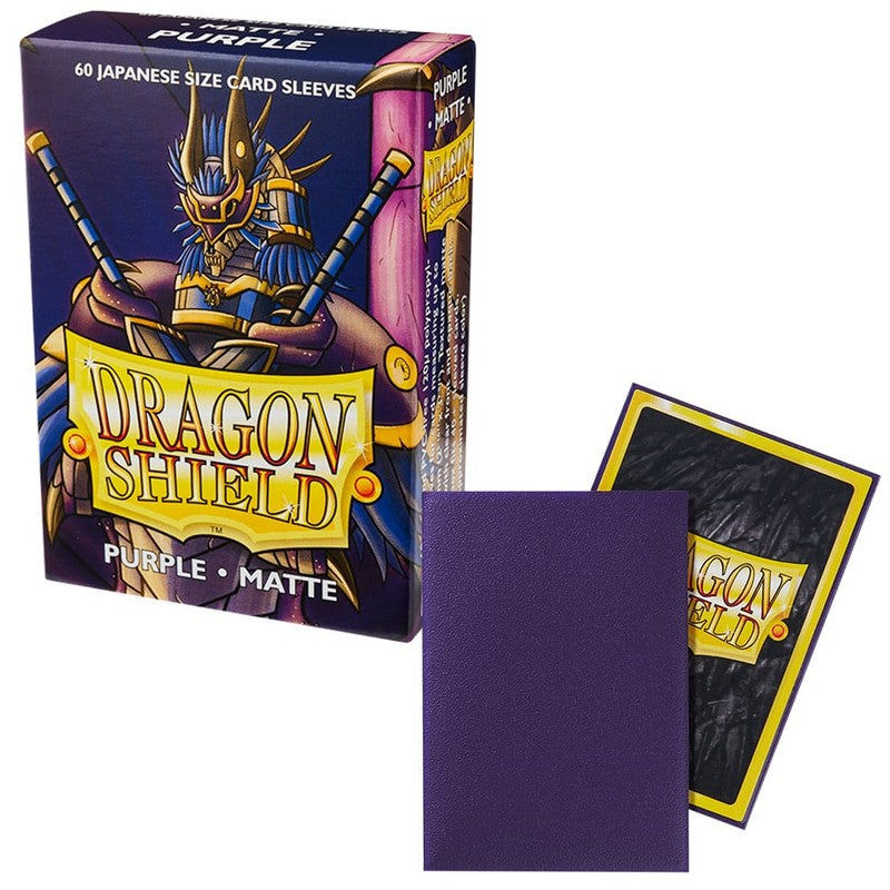 60 Small Dragon Shield Sleeves - Matte Purple - Small Japanese Size