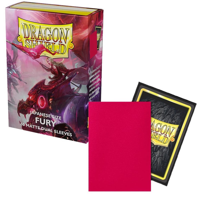 60 Small Dragon Shield Sleeves - Matte Dual Fury - Small Japanese Size