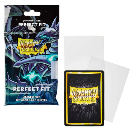 100 Small Dragon Shield Perfect Fit Sleeves - Clear - Small Japanese Size