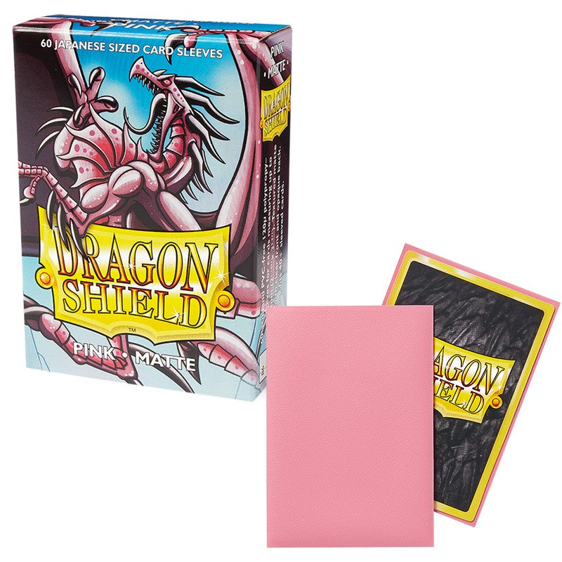 60 Small Dragon Shield Sleeves - Matte Pink - Small Japanese Size