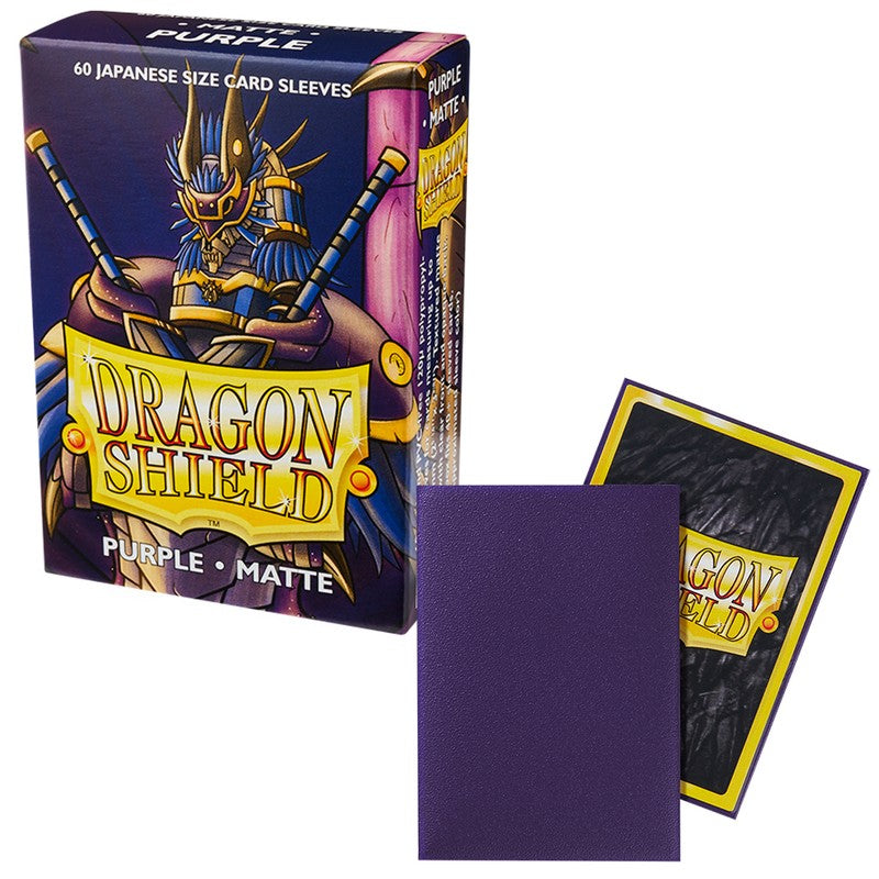 60 Small Dragon Shield Sleeves - Matte Purple - Small Japanese Size